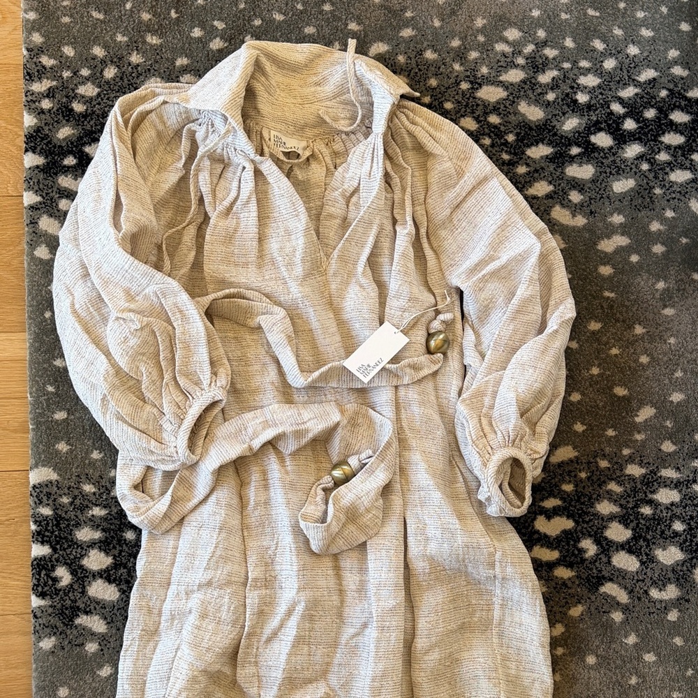 *New Lisa Marie Fernandez Cream Textured Dress